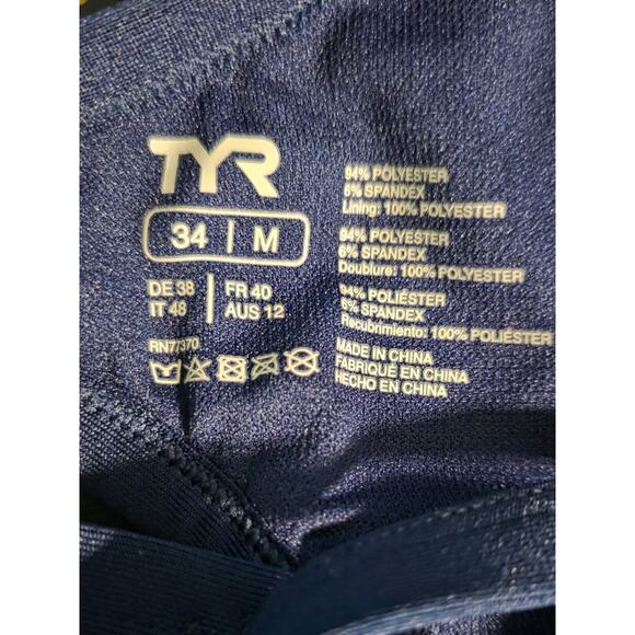 TYR Durafast Elite Women's Crosscut Tieback Swimsuit Transient Size 34 - Picture 4 of 6